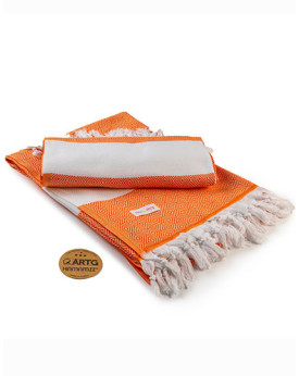 Serviettes de toilette Personnalisés      240 g/m² - ARTG AR056 Couleur:Light Orange Taille:100 x 180 cm
