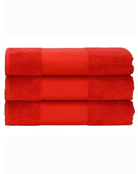 Serviettes de toilette Personnalisés      450 g/m² - ARTG AR070 Couleur:Fire Red Taille:50 x 100 cm