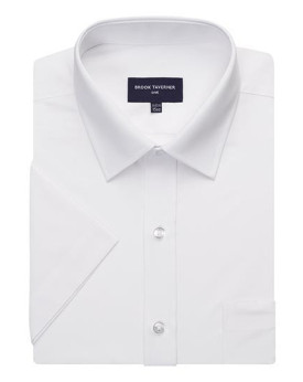 Chemise d'entreprise Personnalisée Manche Courte Homme 115 g/m² - Brook Taverner 7743 - Chemise d'entreprise Personnalisée av...