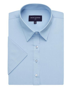Chemise d'entreprise Personnalisée Manche Courte Femme 115 g/m² - Brook Taverner 2271 - Chemise d'entreprise Personnalisée av...