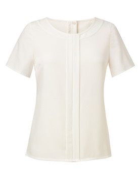 Chemise d'entreprise Personnalisée Manche Courte Femme 205 g/m² - Brook Taverner 2265 - Chemise d'entreprise Personnalisée av...