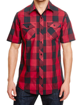 Chemise d'entreprise  Personnalisée Couleur:Red - Black (Checked) 