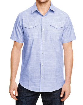 Chemise d'entreprise  Personnalisée Couleur:Blue (White Heather) 