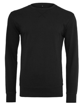 Sweat Personnalisée Manche Longue|avec liseré Point de croix|Bande de propreté|Col rond Homme  240 g/m² - Build Your Brand BY...