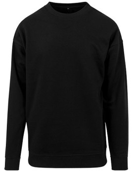 Sweat Personnalisée avec liseré Bande de propreté|Col rond Homme  300 g/m² - Build Your Brand BY075 - Sweat Personnalisé avec...