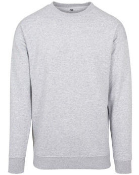 Sweat Personnalisée avec liseré Bande de propreté|Col rond Homme  300 g/m² - Build Your Brand BY075 - Sweat Personnalisé avec...