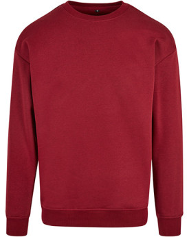 Sweat Personnalisée avec liseré Bande de propreté|Col rond Homme  300 g/m² - Build Your Brand BY075 - Sweat Personnalisé avec...