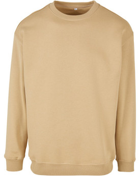 Sweat Personnalisée avec liseré Bande de propreté|Col rond Homme  300 g/m² - Build Your Brand BY075 - Sweat Personnalisé avec...