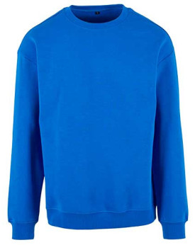 Sweat Personnalisée avec liseré Bande de propreté|Col rond Homme  300 g/m² - Build Your Brand BY075 - Sweat Personnalisé avec...