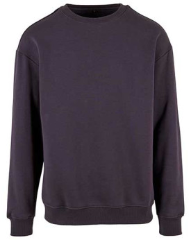Sweat Personnalisée avec liseré Bande de propreté|Col rond Homme  300 g/m² - Build Your Brand BY075 - Sweat Personnalisé avec...