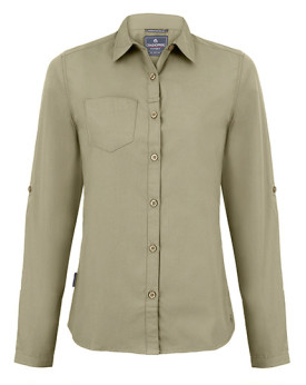 Chemise d'entreprise Personnalisée Enroulable|Manche Longue Femme  115 g/m² - Craghoppers Expert CES002 - Chemise d'entrepris...