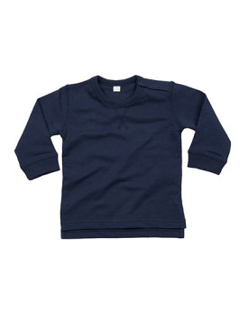 Sweat Personnalisée Manche Longue|avec liseré Point de croix|Col rond Enfant 280 g/m² - Babybugz BZ31 - Vêtements Enfant Pers...