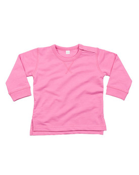 Sweat Personnalisée Manche Longue|avec liseré Point de croix|Col rond Enfant 280 g/m² - Babybugz BZ31 - Vêtements Enfant Pers...