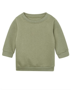 Sweat Personnalisée Manche Longue|avec liseré Bande de propreté|Col rond Enfant 280 g/m² - Babybugz BZ64 - Sweat Personnalisé...