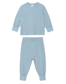 Grenouillères & pyjamas Personnalisés Manche Longue|avec liseré Col rond Enfant  150 g/m² - Babybugz BZ67 - Pyjamas avec marq...