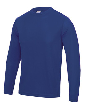 Tee shirt Personnalisé Manche Longue Bande de propreté|Col rond Homme  140 g/m² - Just Cool JC002 - Vêtements de Sport Person...
