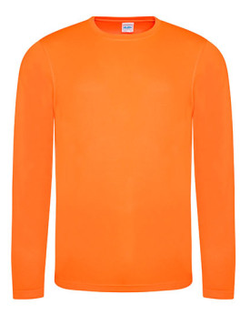 Tee shirt Personnalisé Manche Longue Bande de propreté|Col rond Homme  140 g/m² - Just Cool JC002 - Vêtements de Sport Person...