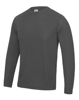 Tee shirt Personnalisé Manche Longue Bande de propreté|Col rond Homme  140 g/m² - Just Cool JC002 - Vêtements de Sport Person...