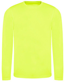 Tee shirt Personnalisé Manche Longue Bande de propreté|Col rond Homme  140 g/m² - Just Cool JC002 - Vêtements de Sport Person...