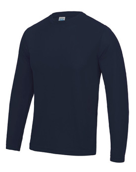 Tee shirt Personnalisé Manche Longue Bande de propreté|Col rond Homme  140 g/m² - Just Cool JC002 - Vêtements de Sport Person...