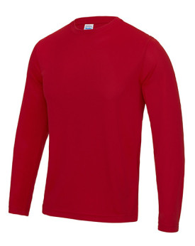 Tee shirt Personnalisé Manche Longue Bande de propreté|Col rond Homme  140 g/m² - Just Cool JC002 - Vêtements de Sport Person...