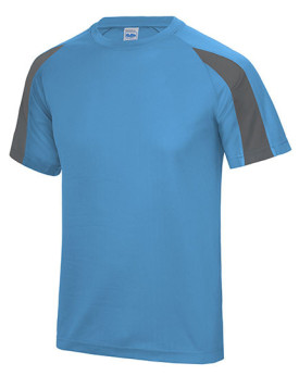 Tee shirt Personnalisé Manche Courte|Raglan Bande de propreté|Col rond Homme 140 g/m² - Just Cool JC003 - Vêtements de Sport ...