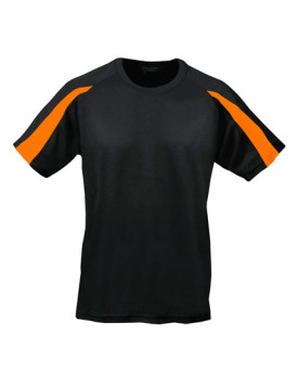 Tee shirt Personnalisé Manche Courte|Raglan Bande de propreté|Col rond Homme 140 g/m² - Just Cool JC003 - Vêtements de Sport ...