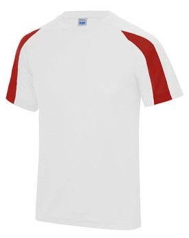 Tee shirt Personnalisé Manche Courte|Raglan Bande de propreté|Col rond Enfant 140 g/m² - Just Cool JC003J - Vêtements de Spor...