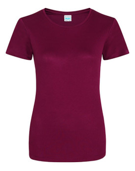 Tee shirt Personnalisé Manche Courte Bande de propreté|Col rond Femme  140 g/m² - Just Cool JC005 - Vêtements de Sport Person...