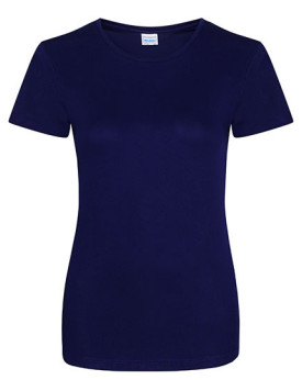 Tee shirt Personnalisé Manche Courte Bande de propreté|Col rond Femme  140 g/m² - Just Cool JC005 - Vêtements de Sport Person...