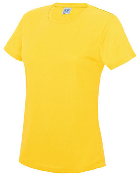 Tee shirt Personnalisé Manche Courte Bande de propreté|Col rond Femme  140 g/m² - Just Cool JC005 - Vêtements de Sport Person...