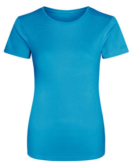 Tee shirt Personnalisé Manche Courte Bande de propreté|Col rond Femme  140 g/m² - Just Cool JC005 - Vêtements de Sport Person...
