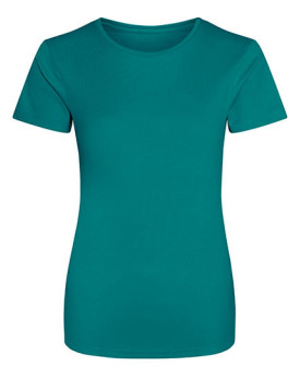 Tee shirt Personnalisé Manche Courte Bande de propreté|Col rond Femme  140 g/m² - Just Cool JC005 - Vêtements de Sport Person...