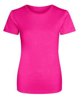 Tee shirt Personnalisé Manche Courte Bande de propreté|Col rond Femme  140 g/m² - Just Cool JC005 - Vêtements de Sport Person...