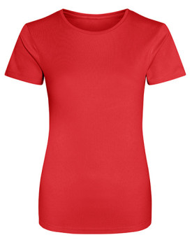 Tee shirt Personnalisé Manche Courte Bande de propreté|Col rond Femme  140 g/m² - Just Cool JC005 - Vêtements de Sport Person...