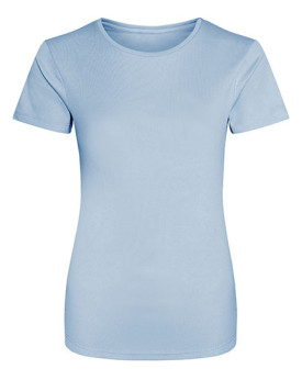 Tee shirt Personnalisé Manche Courte Bande de propreté|Col rond Femme  140 g/m² - Just Cool JC005 - Vêtements de Sport Person...