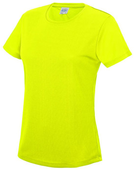 Tee shirt Personnalisé Manche Courte Bande de propreté|Col rond Femme  140 g/m² - Just Cool JC005 - Vêtements de Sport Person...