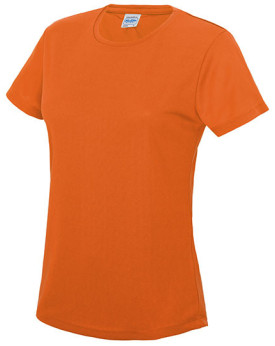Tee shirt Personnalisé Manche Courte Bande de propreté|Col rond Femme  140 g/m² - Just Cool JC005 - Vêtements de Sport Person...