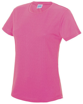 Tee shirt Personnalisé Manche Courte Bande de propreté|Col rond Femme  140 g/m² - Just Cool JC005 - Vêtements de Sport Person...