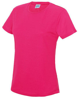 Tee shirt Personnalisé Manche Courte Bande de propreté|Col rond Femme  140 g/m² - Just Cool JC005 - Vêtements de Sport Person...