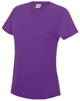 Tee shirt Personnalisé Manche Courte Bande de propreté|Col rond Femme  140 g/m² - Just Cool JC005 - Vêtements de Sport Person...