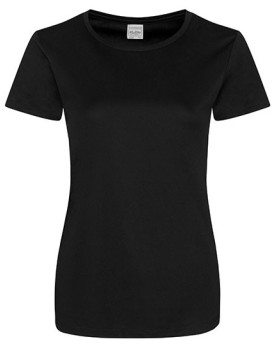 Tee shirt Personnalisé Manche Courte Bande de propreté|Col rond Femme  135 g/m² - Just Cool JC025 - Vêtements de Sport Person...