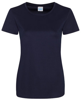 Tee shirt Personnalisé Manche Courte Bande de propreté|Col rond Femme  135 g/m² - Just Cool JC025 - Vêtements de Sport Person...