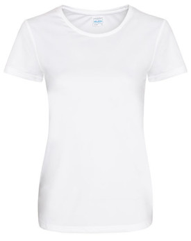 Tee shirt Personnalisé Manche Courte Bande de propreté|Col rond Femme  135 g/m² - Just Cool JC025 - Vêtements de Sport Person...