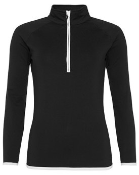 Sweat Personnalisée Manche Longue|Raglan Fermeture à glissière 1/2 Femme  280 g/m² - Just Cool JC036 - Vêtements de Sport Per...