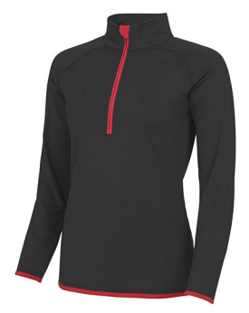 Sweat Personnalisée Manche Longue|Raglan Fermeture à glissière 1/2 Femme  280 g/m² - Just Cool JC036 - Vêtements de Sport Per...