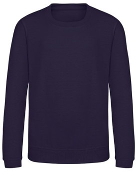 Sweat Personnalisé Manche Longue avec liseré Enfant 280 g/m² - Just Hoods JH030J - Sweat Personnalisé avec marquage broderie,...