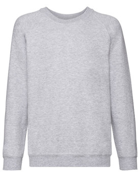 Sweat Personnalisé Manche Longue avec liseré Enfant 280 g/m² (Heather Grey: 260 g/m²) - Fruit of the Loom 62-039-0 - Vêtement...