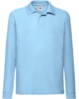 Polo Personnalisé Manche Longue avec liseré Enfant 180 g/m² (White: 170 g/m²) - Fruit of the Loom 63-201-0 - Vêtements Enfant...