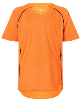 Tee shirt Personnalisé Manche Courte|Raglan V-Neck Enfant 135 g/m² - Daiber JN386K - Tee shirt Personnalisé avec marquage bro...
